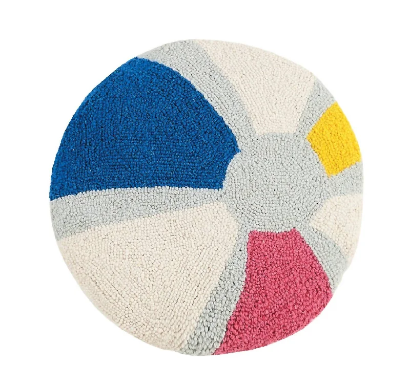 Beach Ball Round Hook Pillow In Beach Ball Color