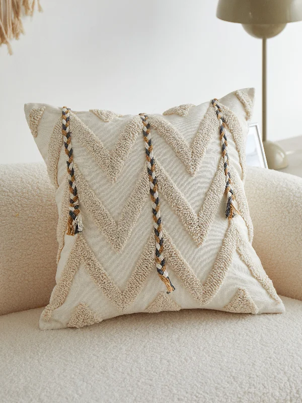 Chevron Tufted Pillow