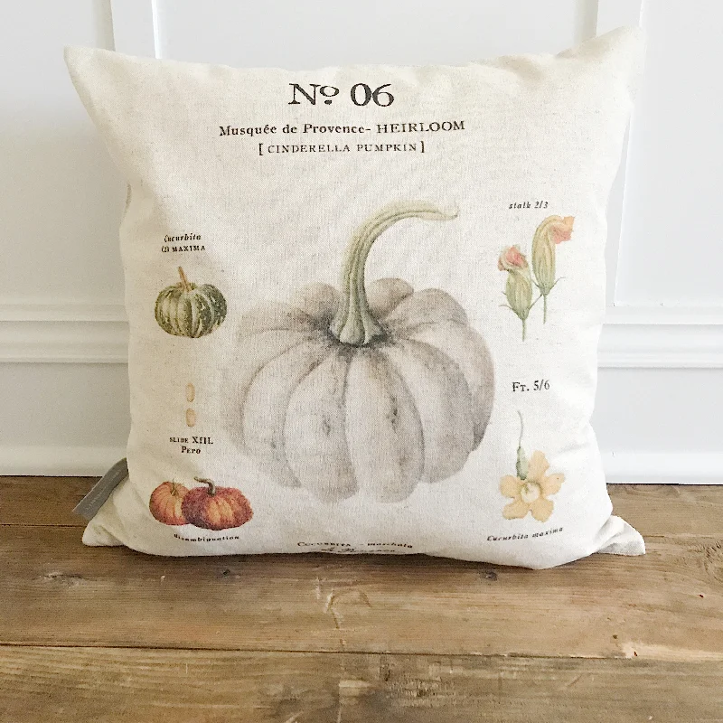 Cinderella Pumpkin Botanical Pillow Cover