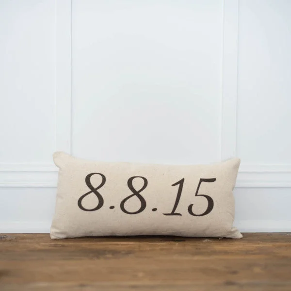 Custom Date Pillow Cover