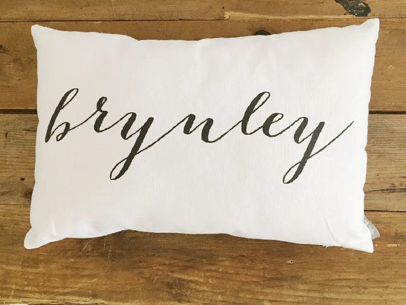 Custom Name Pillow Cover (Script)