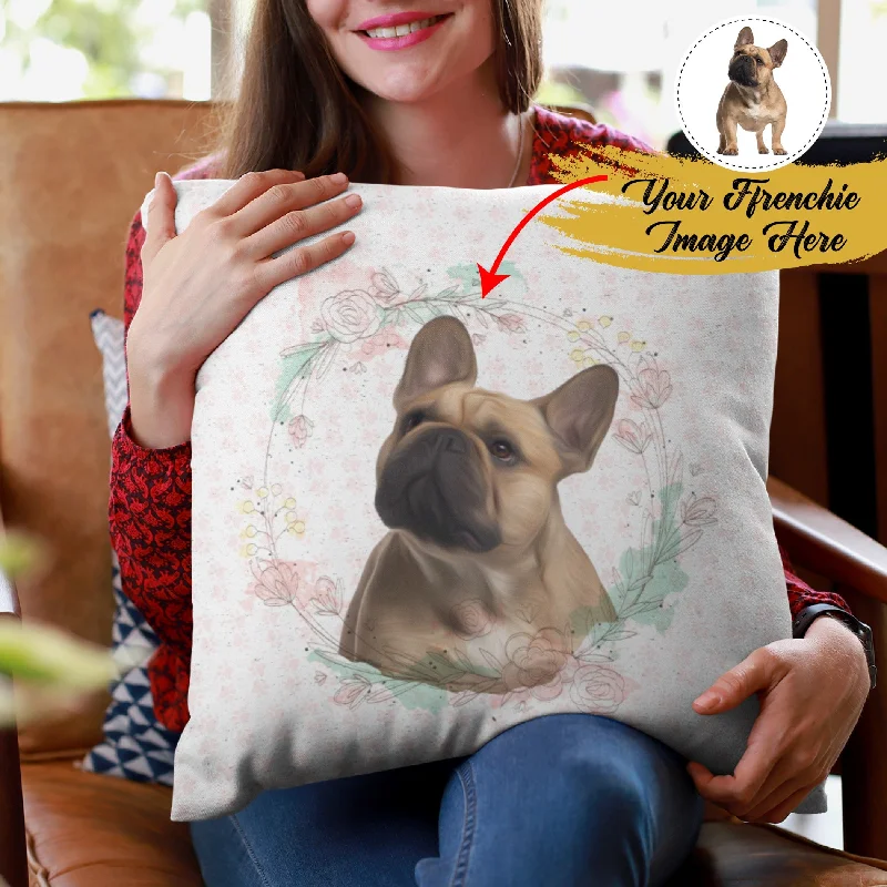 Custom Pillow with Frenchie picture