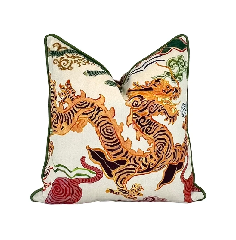 Decorative Pillow Cover in Dragon Himalaya Natural