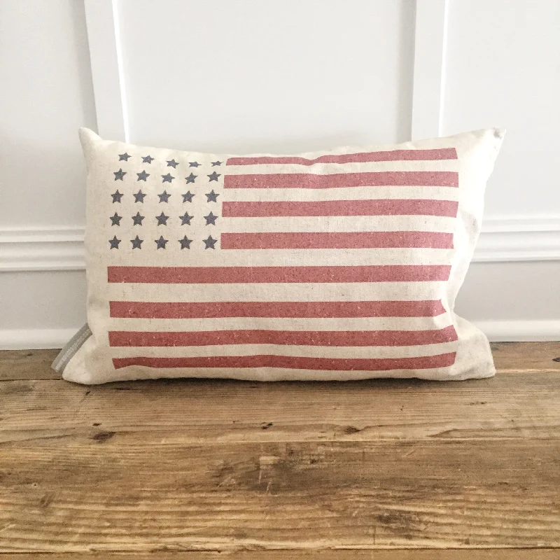 Distressed American Flag Pillow Cover (Color)