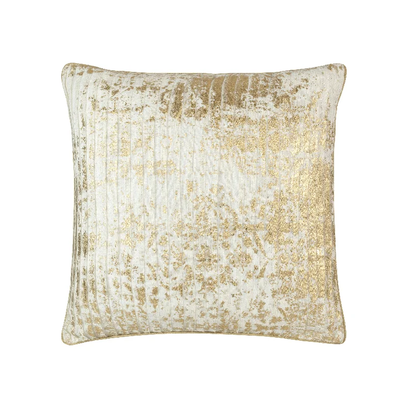 Ella Ivory And Gold Printed Pillow