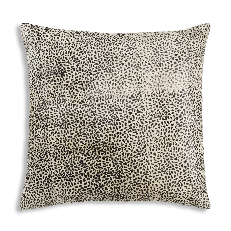 Hudson Animal Print Black Velvet Pillow