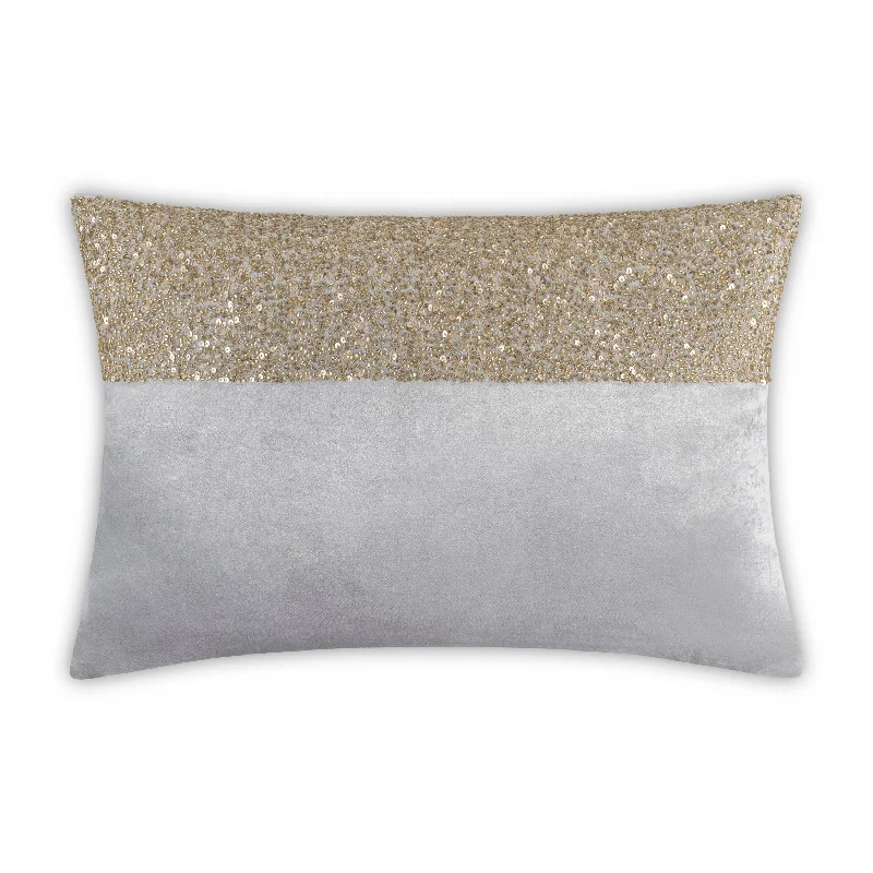 Inspire Me! Home Decor Lena Grey Gold Lumbar Pillow