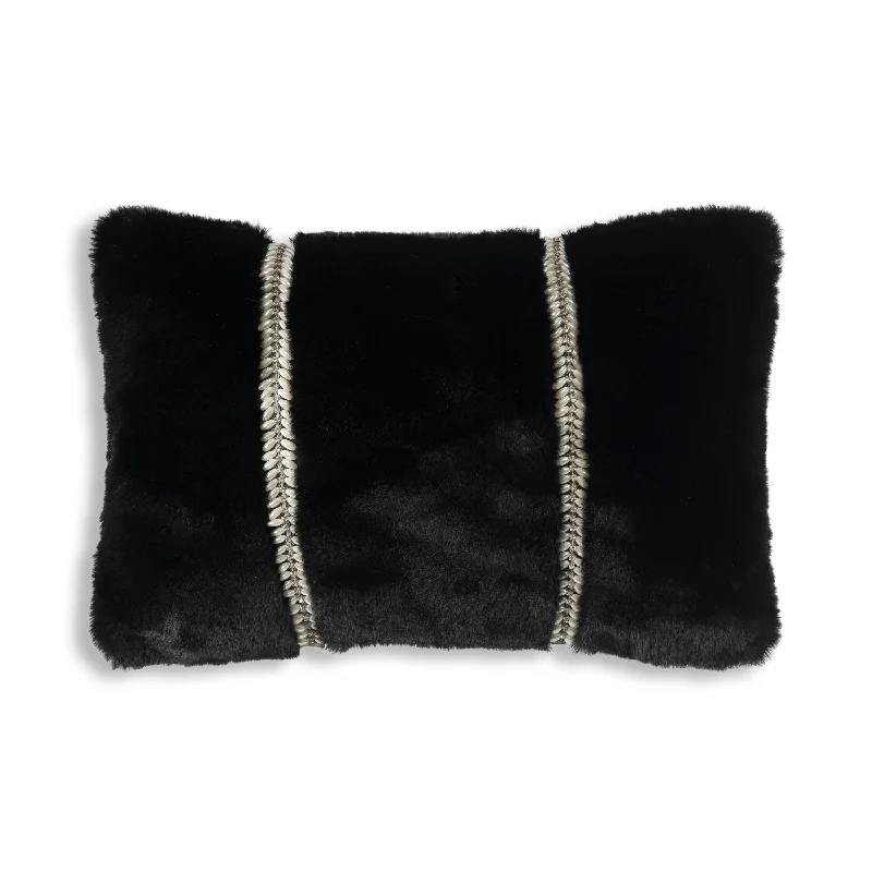 Lux Black Fur Pillow