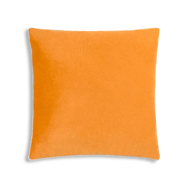 Noah Orange Silver Velvet Pillow