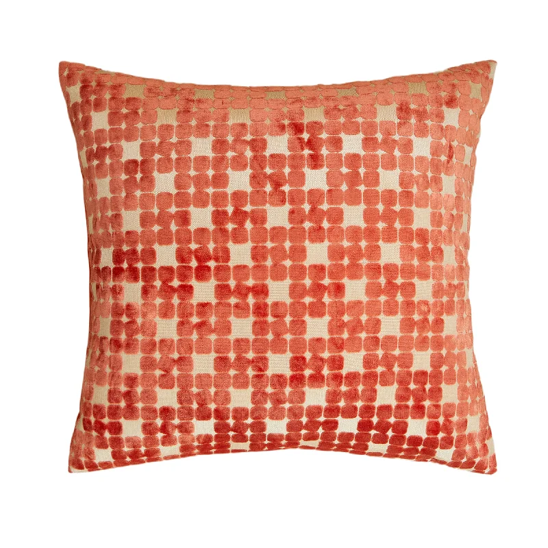 Orange Checkered Pillow