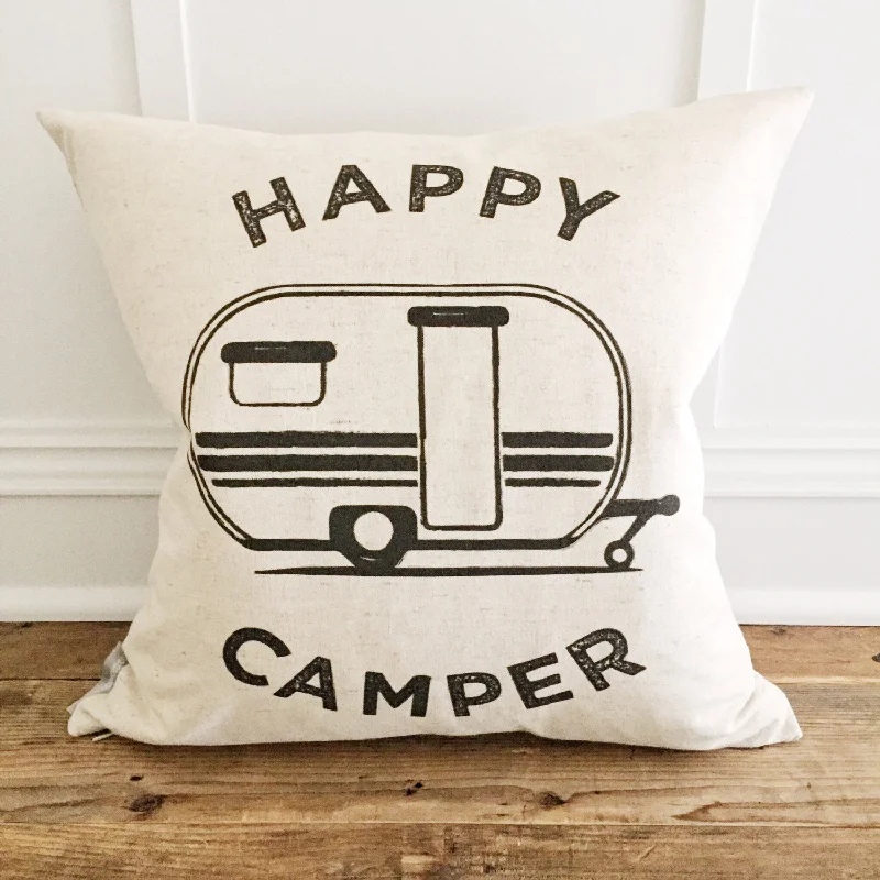 Retro Happy Camper Pillow Cover