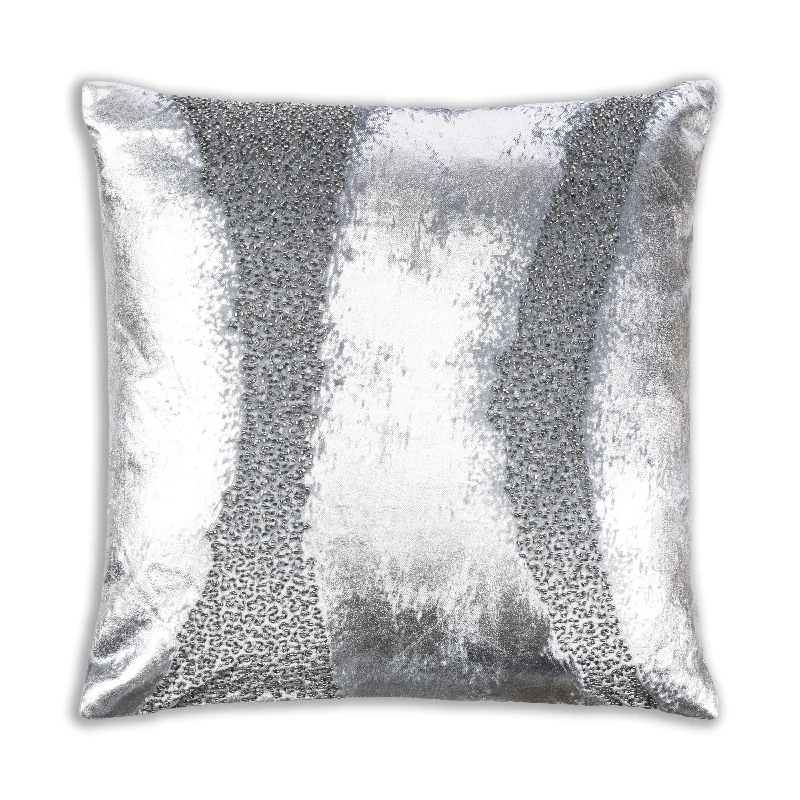 Ruza Aqua And Silver Pillow