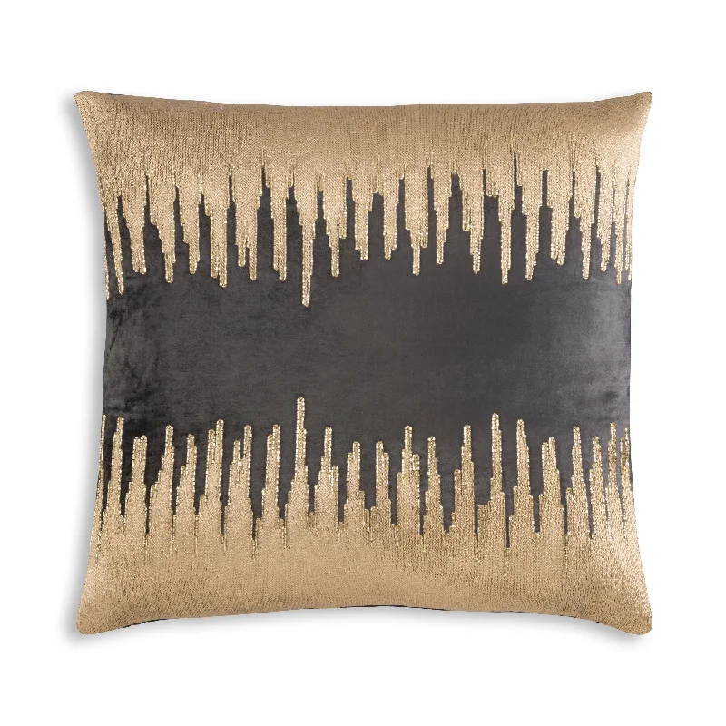 Sayra Charcoal Gold Pillow