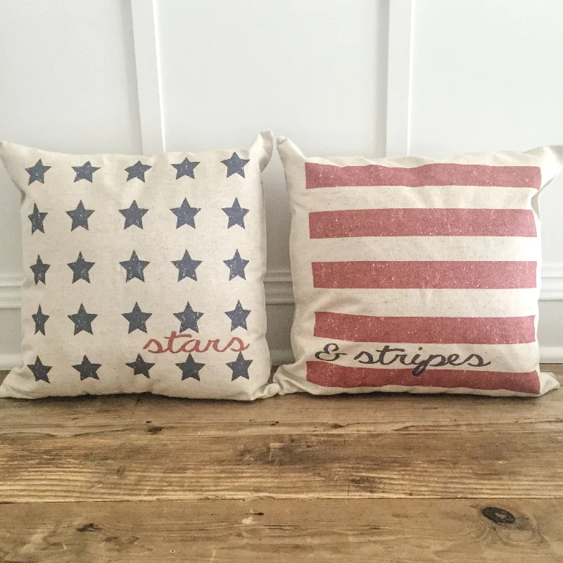 Stars & Stripes Pillow Covers (Set of 2)