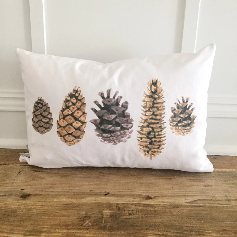 Watercolor Pinecone Pillow Cover