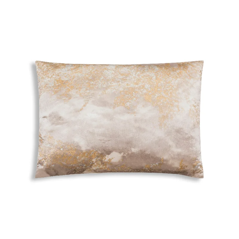 Zen Gold Silver Velvet Pillow