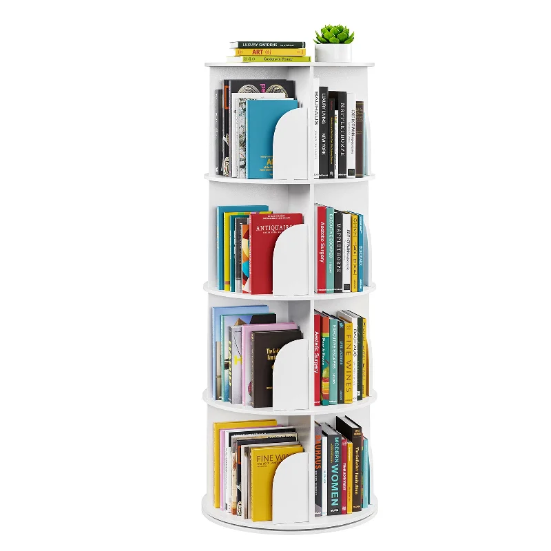 SpaceAid 4 Tier Rotating Bookshelf