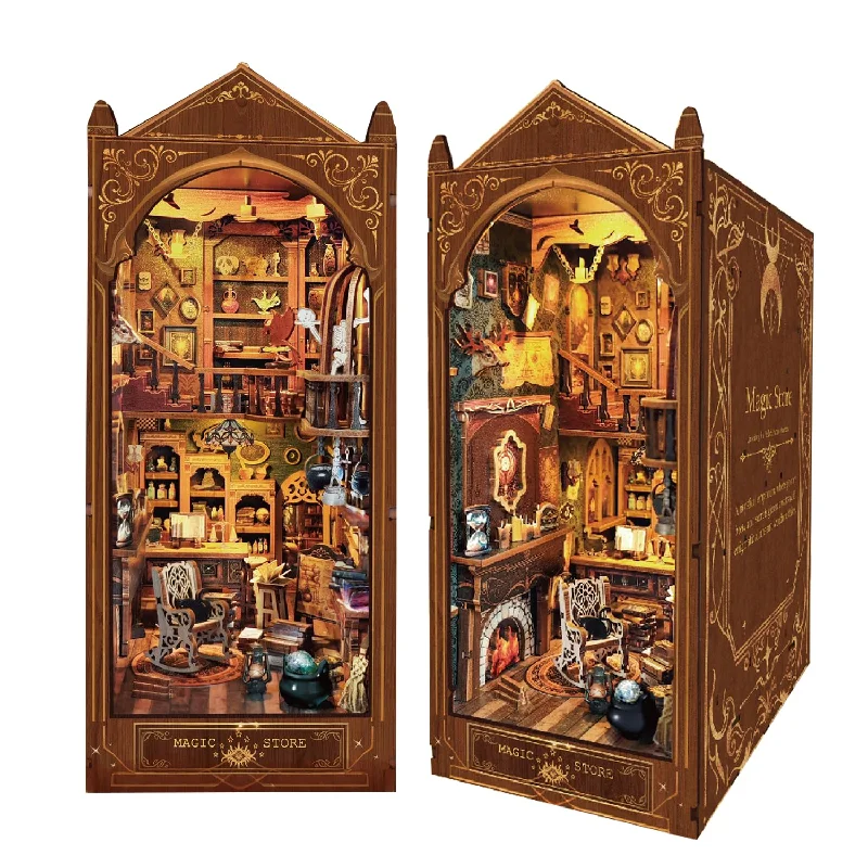 Book Nook Kit, Magic Store Dollhouse Booknook Bookshelf Insert Decor Alley