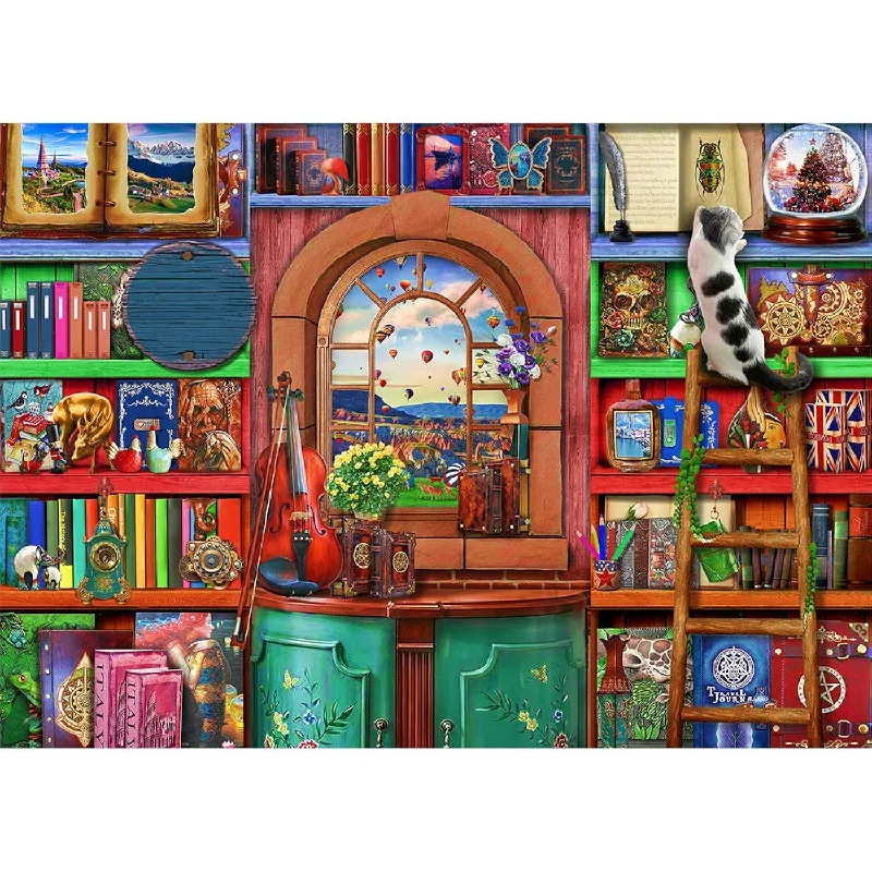 Jigsaw Puzzles For Adults 1000 Pieces, Bookshelf Interlock Perfectly No Dus