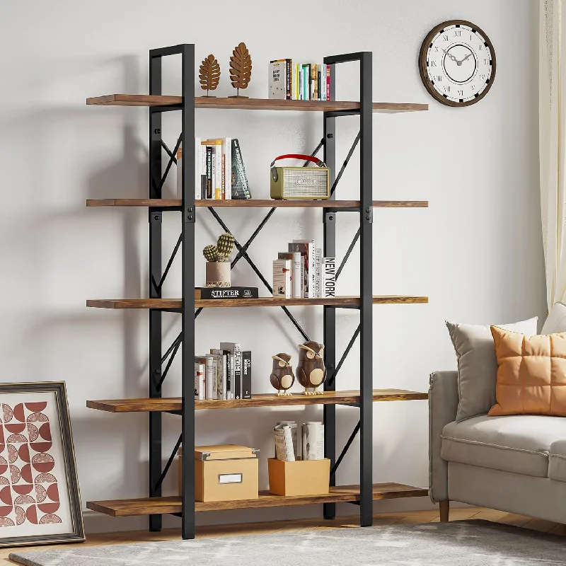 5 Tier Bookcase, Artsy Modern Bookshelf, Book Rack, Storage Rack Shelves In Li