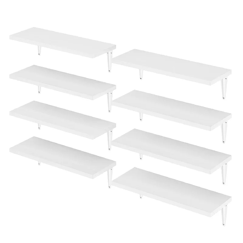 Arras 17"X6" Floating Shelves For Wall Decor, Bookshelf Living Room Decor, Kit