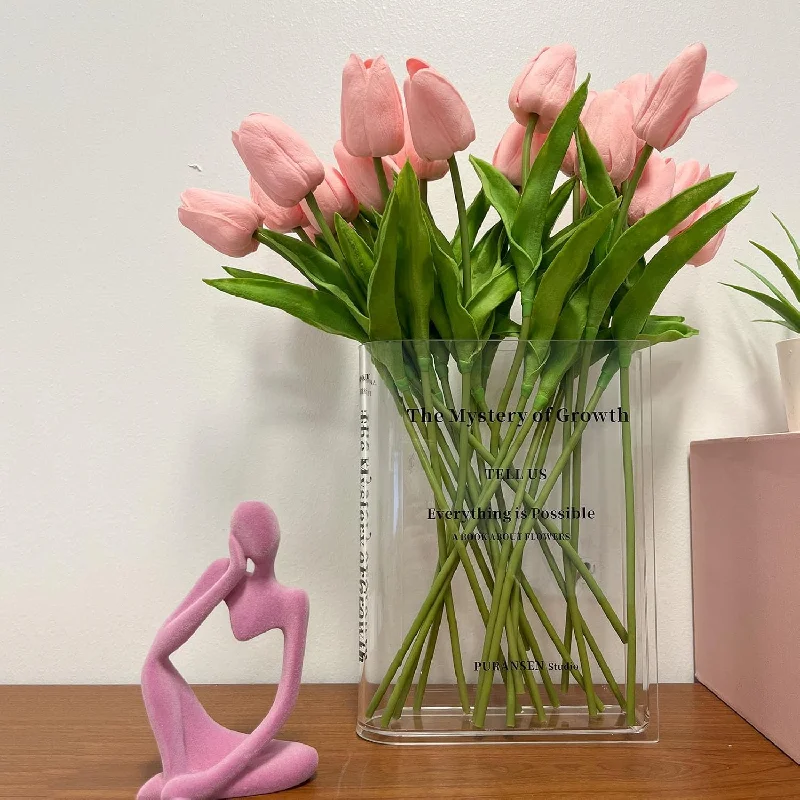 Bookend Vase For Flowers, Cute Bookshelf Decor, Unique Vase For Book Lovers, A