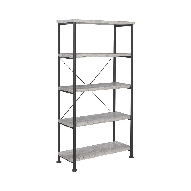 Coaster Furniture Analiese Rustic Industrial 4 Shelf Bookcase Bookshelf Etager