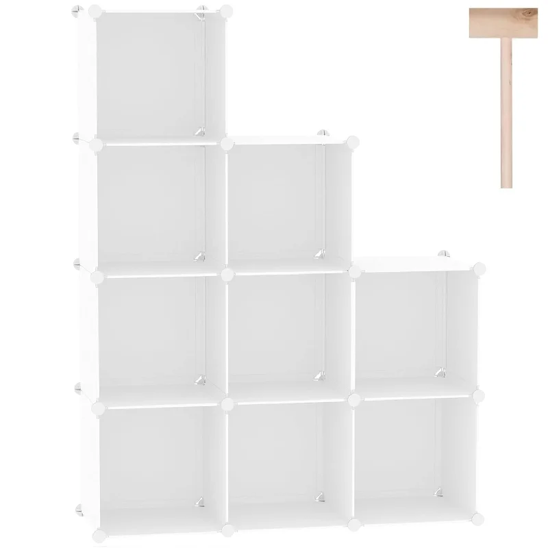 Cube Storage, 9-Cube Bookshelf, Plastic Closet Cabinet Organizer, Diy Stackabl