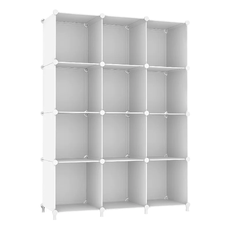 Cube Storage Organizer Modular Storage 12 Cube Bookshelf Diy Plastic Closet Clot