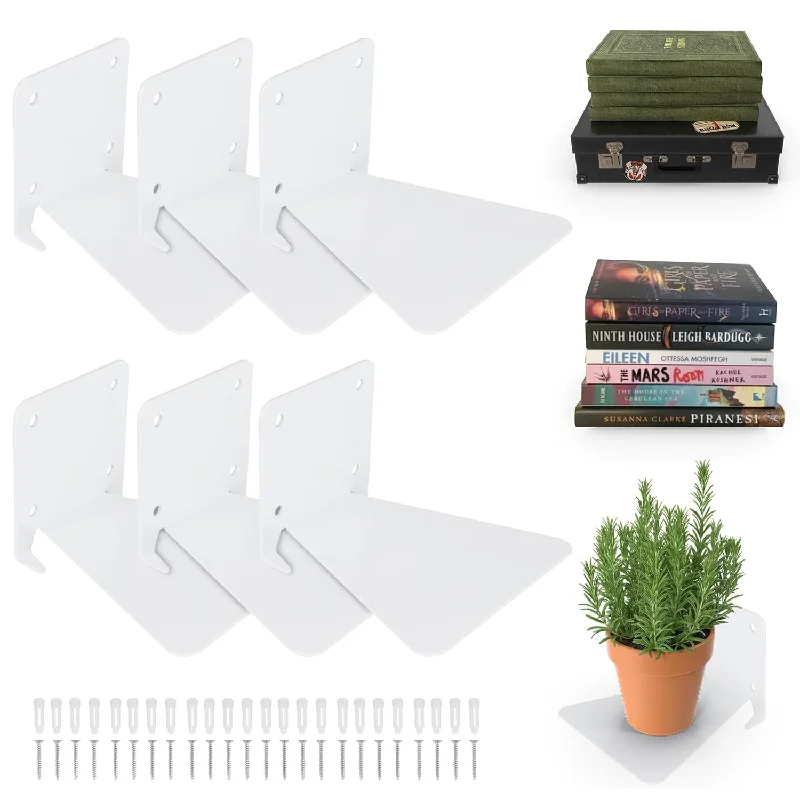 Floating Bookshelf Iron Invisible Floating Book Shelves Wall Mounted Heavy Dut