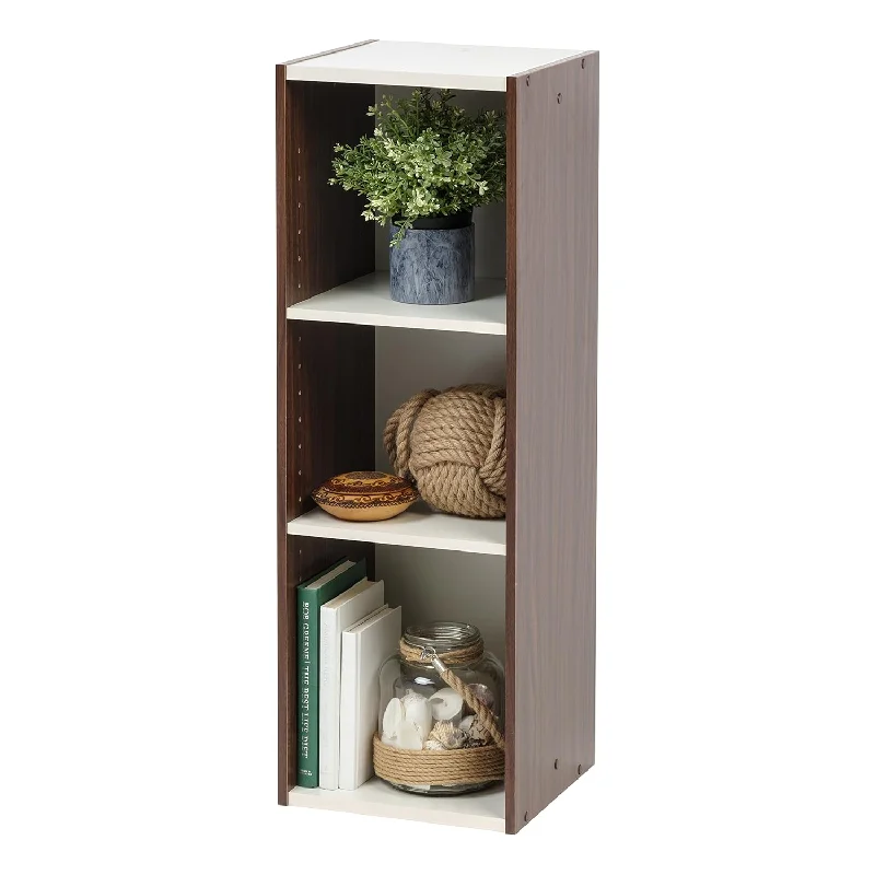 Iris Usa 3-Tier 12" Wide Cubby Storage Bookshelf With Adjustable Shelves, Stur