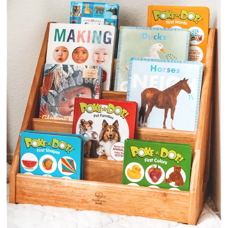 Montessori Bookshelf - Book Display Shelf For Toddler - Forward/Front Facing B