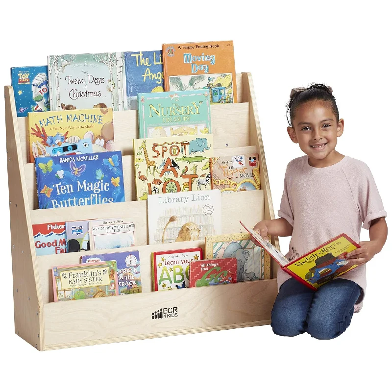 Streamline Single-Sided Book Display With Storage, Classroom Bookshelf, Natura