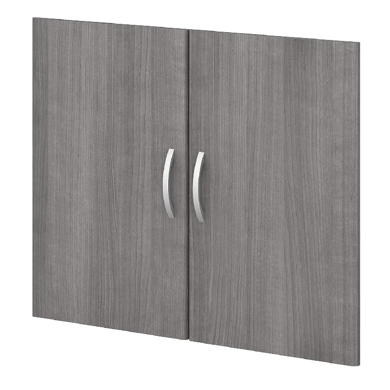 Studio C Bookcase Door Kit In Platinum Gray, Bookshelf Cabinet For Home Or Pro