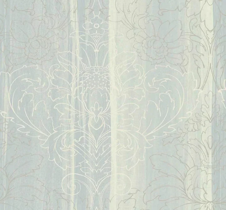 Angel Turquoise/Silver Wallpaper from the Providence Collection