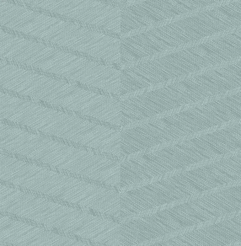 Aspen Chevron Wallpaper in Aqua from the Scott Living Collection