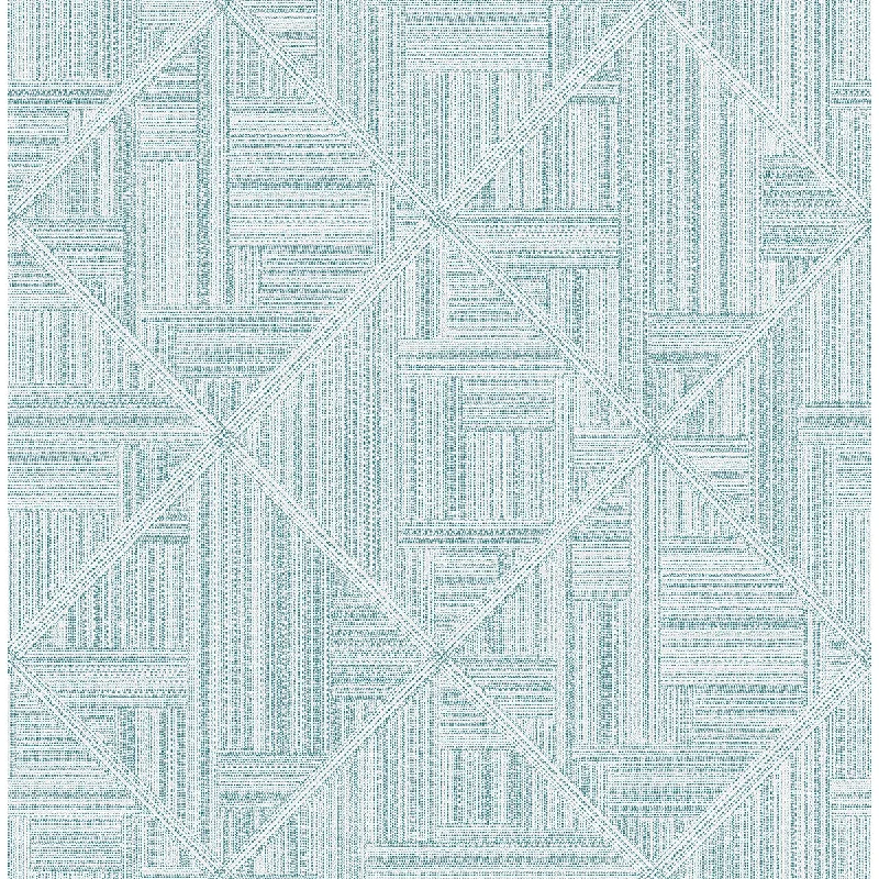 Cade Teal Geometric Wallpaper from the Scott Living II Collection