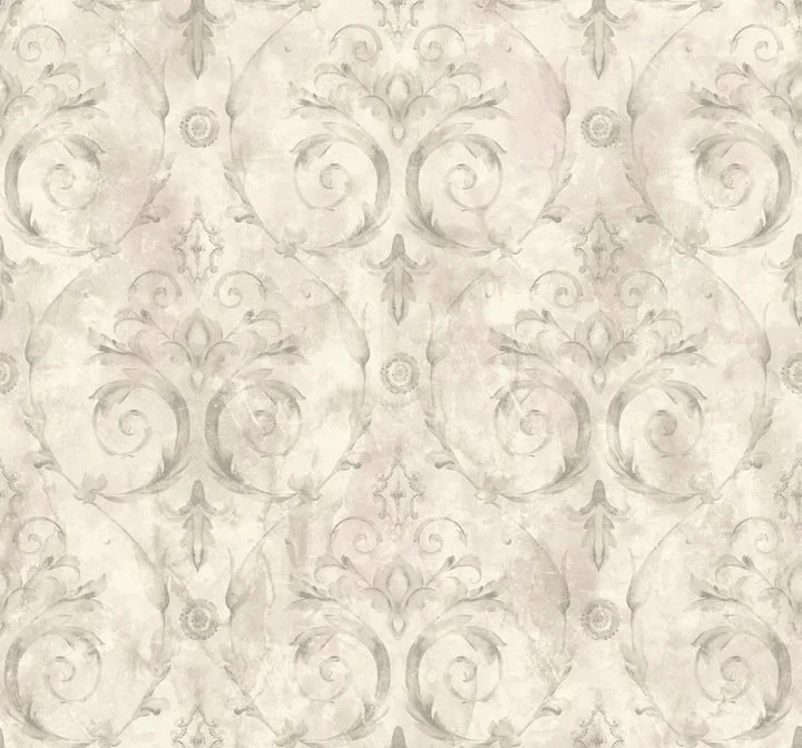 Casimir Silver/Purple Wallpaper from the Jasper Collection