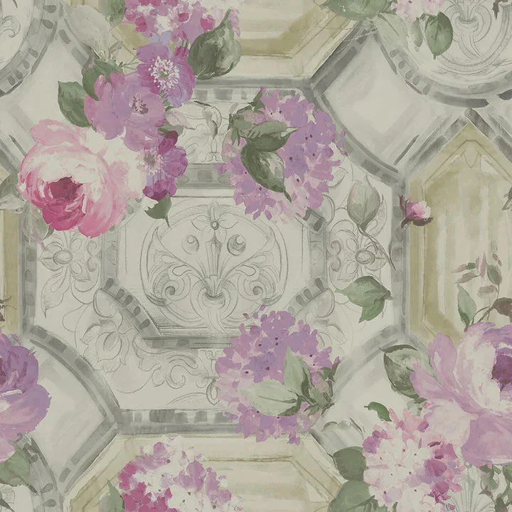 Cleopatra Silver Wallpaper from the Romance Collection