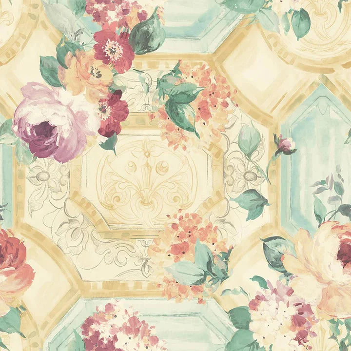 Cleopatra Turquoise Wallpaper from the Romance Collection