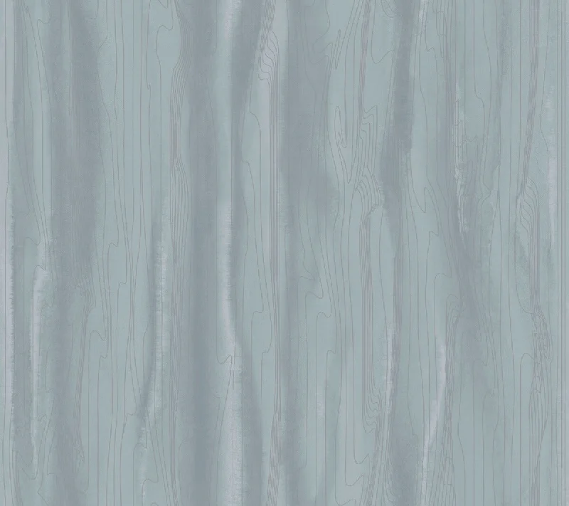 Fantasy Faux Bois Blue/Silver Wallpaper