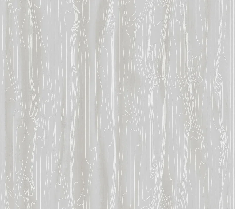 Fantasy Faux Bois Grey/White Wallpaper