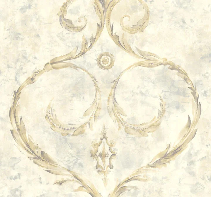 Gillian Gold/Grey Wallpaper from the Jasper Collection