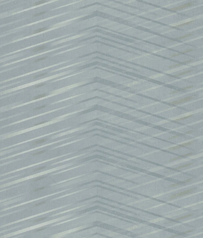 Glistening Chevron Smokey Blue Wallpaper