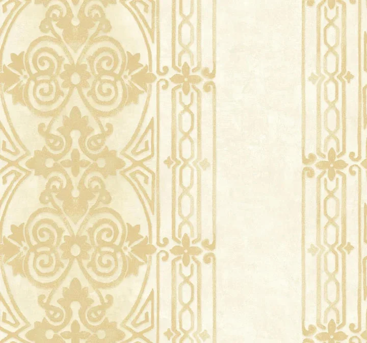 Grange Cream/Gold Wallpaper from the Tiverton Collection