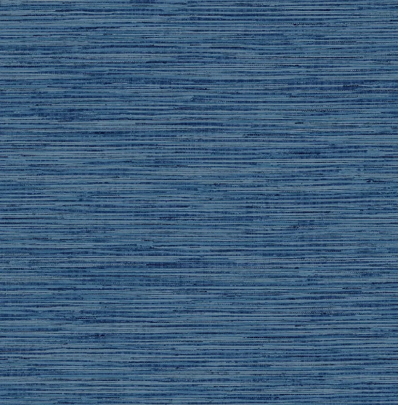 Grasscloth Peel & Stick Wallpaper in Marine Blue