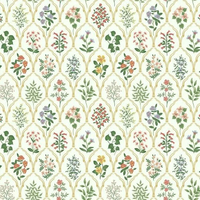 Hawthorne Wallpaper in Cream from the Rifle Paper Co. Collection