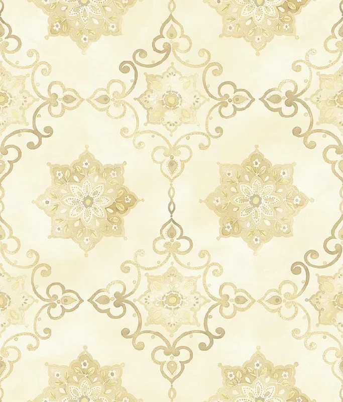 Isolde Light Gold Wallpaper from the Romance Collection