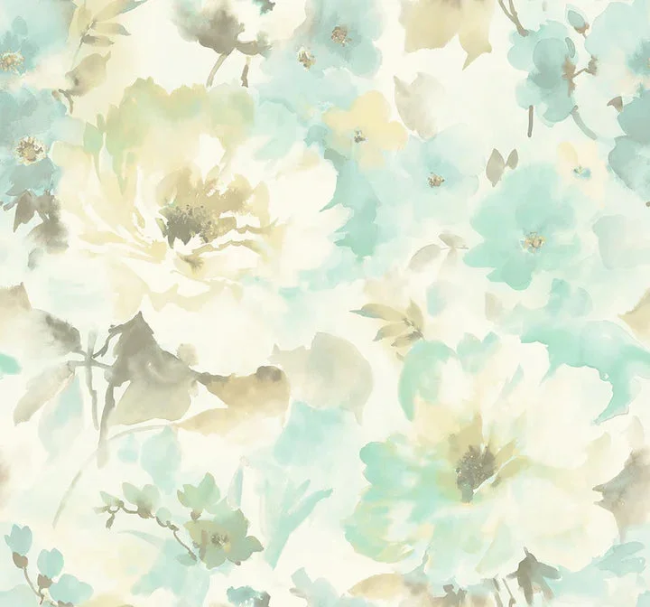 Juliet Turquoise Wallpaper from the Romance Collection