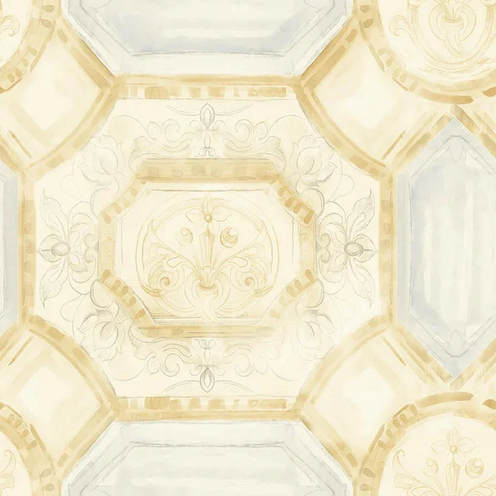 Julius Gold/Silver Wallpaper from the Romance Collection